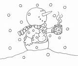 Digi Snowman Dearie Coloring Oldie sketch template