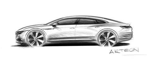 volkswagen teases with sketch of new upper midsize car the blade