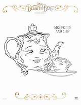 Coloring Potts Mrs Beauty Beast Getcolorings Pages Printable sketch template