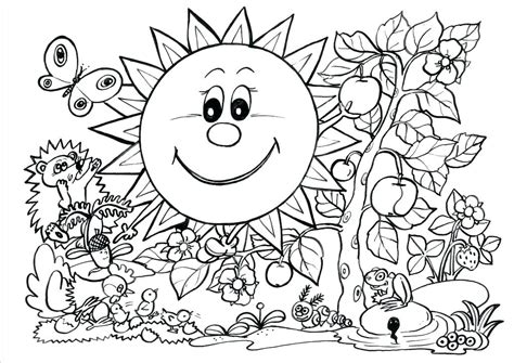 nature coloring pages  preschoolers  getcoloringscom