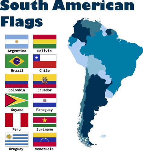 mini south american countries flags