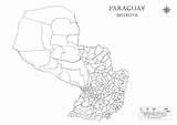 Paraguay Distritos Mapas sketch template
