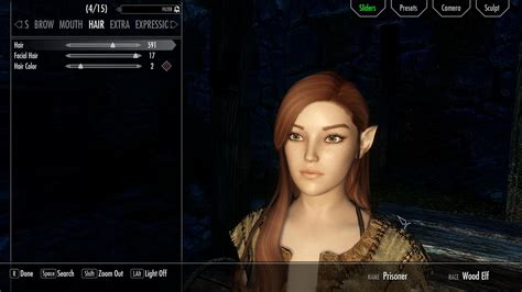choose  hairstyle   character skyrim