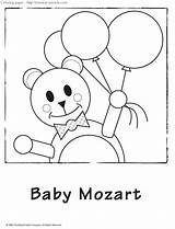 Einstein Baby Coloring Pages Mozart Printable Timeless Miracle Colouring Kids sketch template