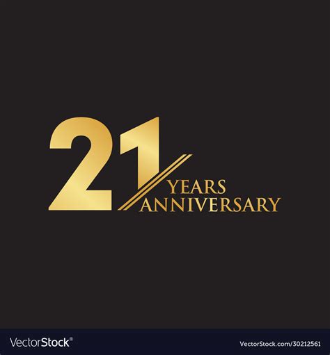 st year anniversary logo design template vector image