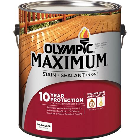 shop olympic maximum tintable base  solid exterior stain actual net