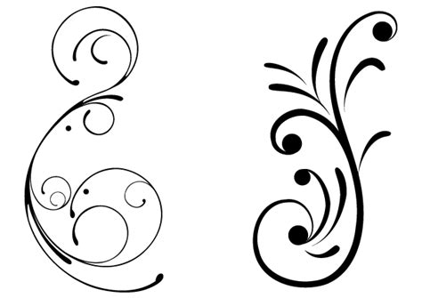 swirly floral vector clip art freevectors clipartix