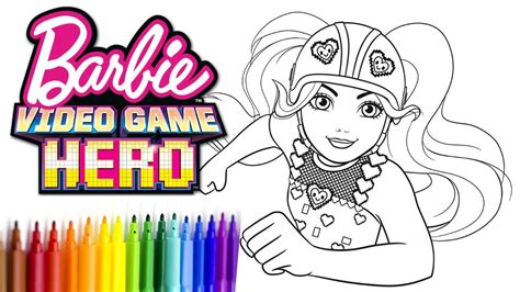 barbie video game hero barbie video game hero coloring page