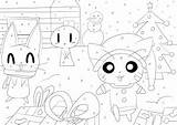 Coloriage Coloriages Sugarhai Noël Yampuff Kawii sketch template