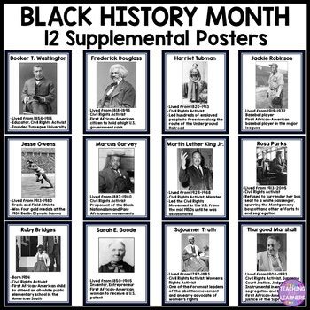 black history month  printable posters  printable templates