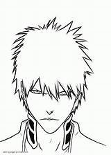 Coloring Bleach Pages Anime Manga Printable sketch template