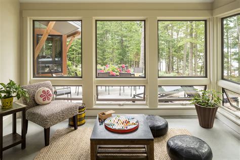 mere point residence transitional sunroom portland maine  whitten architects