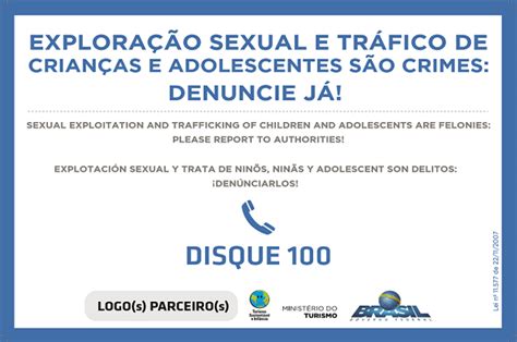ministério lança placa contra exploração sexual e tráfico