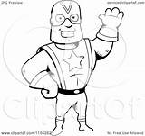 Coloring Captain Friendly Hero Super Clipart Cartoon Outlined Vector Cory Thoman Band Template sketch template