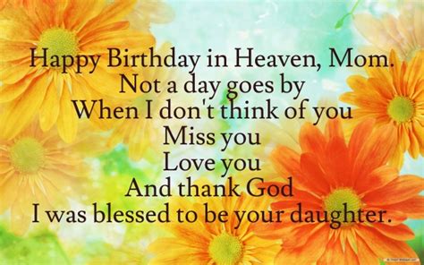 happy birthday mom  heaven quotes quotesgram