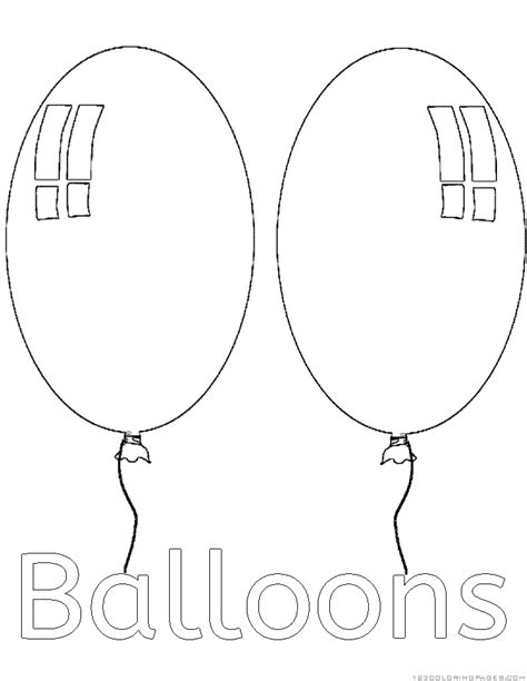 balloon coloring pages part