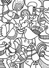 Coloring Poule Coloriage Graphisme Pages Afl Coq Rooster Collage Paques Birds Pasen sketch template