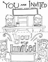 Invitation Sunday School Printable Church Invitations Flyer Coloring Kids Templates Children Ministry Banquet Parable Wedding Activities Matthew Invited 22 14 sketch template