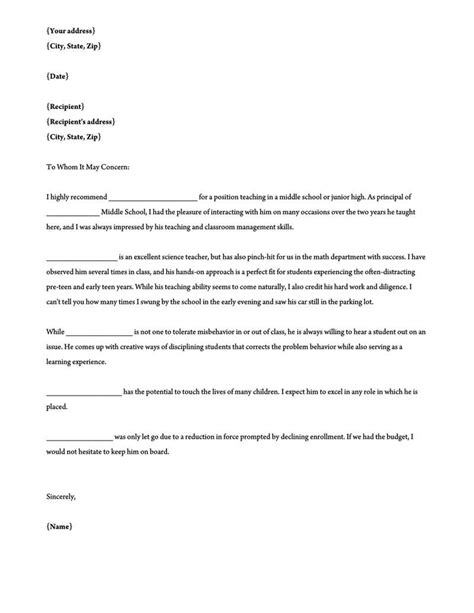 letter template     concern