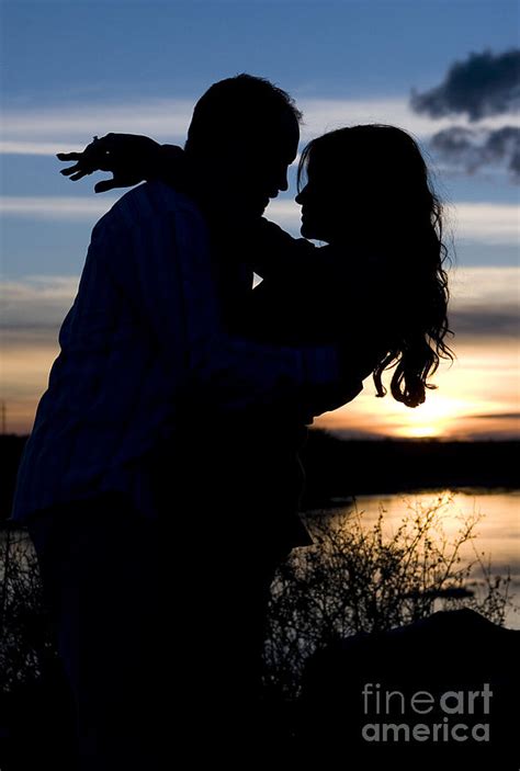 Silhouette Of Romantic Couple Photograph By Cindy Singleton