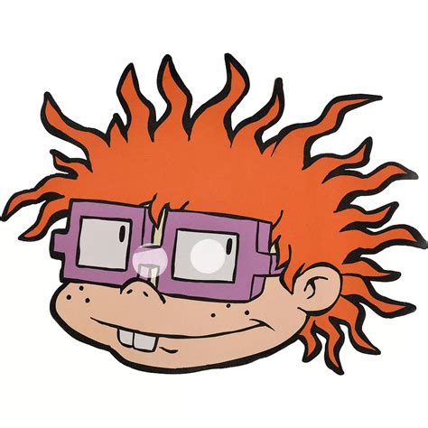 Adult Chuckie Finster Mask 18 1 2in X 14 1 4in Rugrats Party City