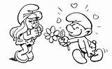 Smurfs Smurfette Smurf Flower Pages Enamored Carrying Coloring Pages2color Cookie Copyright sketch template