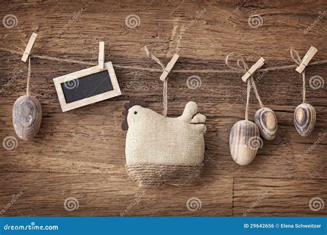 easter eggs hanging stock photo image  wooden letter