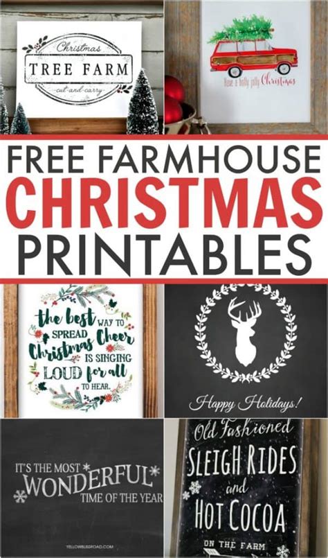 farmhouse christmas printables  girls life blog