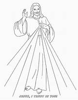 Mercy Faustina Divina Misericordia Colouring Misericordioso Desenho Therese Familyholiday Oblates Colorear Trust Vierge Jubilee Misericórdia sketch template