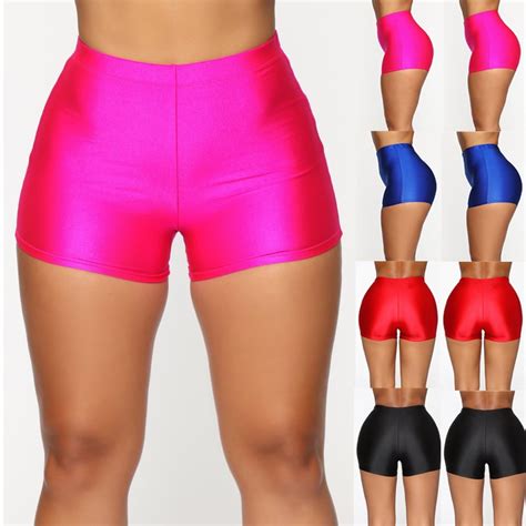 women s fitness jogger bike shorts soft stretch high waist shorts