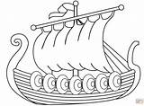 Viking Ship Coloring Getdrawings Drawing Printable Pages sketch template