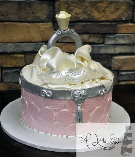 Bridal Shower Cake Open Ring Box Themed Cake A Little Cake