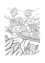 Coloring Madagascar Pages King Lemur Xiii Fruits Julien sketch template