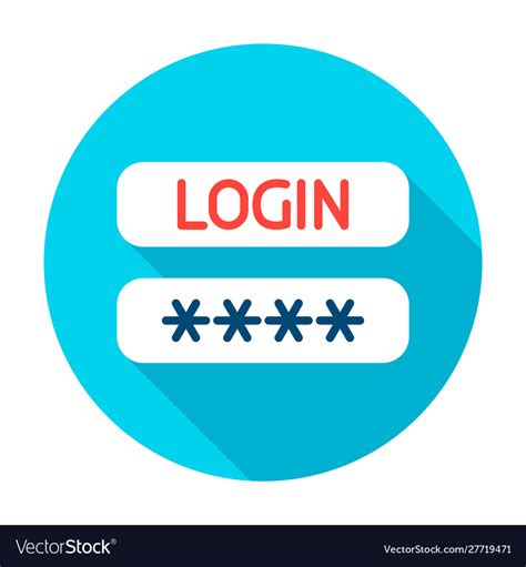 login password circle icon royalty  vector image