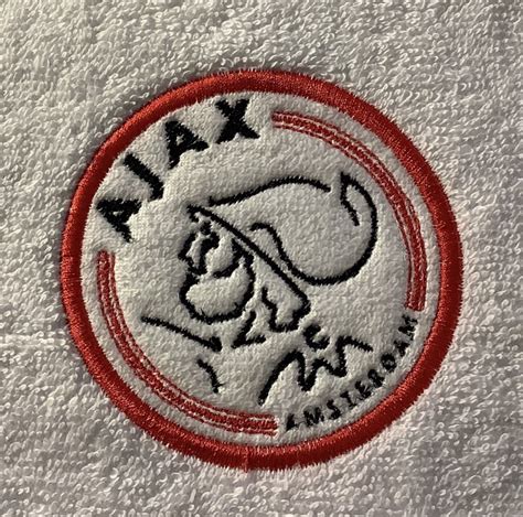handdoek met ajax logo de naaimand de winkel voor uw hobbys
