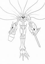 Digimon Omnimon Omegamon Johann Artstation sketch template