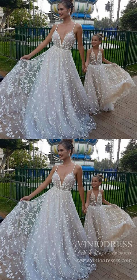glitter star lace wedding dresses spaghetti strap champagne bridal gowns vw beach wedding