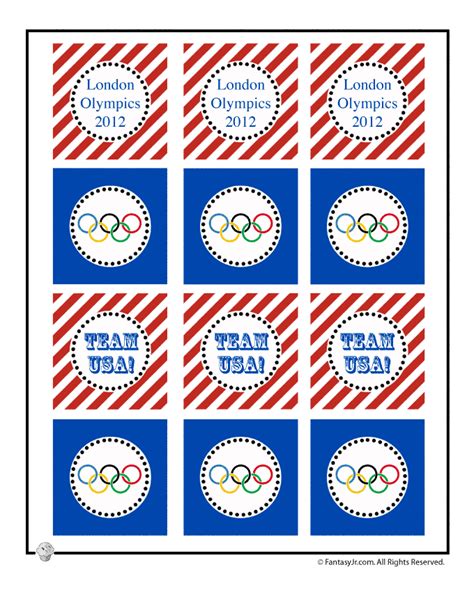 olympics party printable cupcake toppers woo jr kids activities