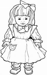 Doll Coloring Dolls Pages Printable Playtime Kidprintables Baby Return Main sketch template