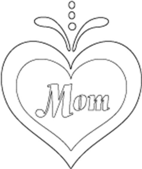 mothers day coloring page mom heart printable