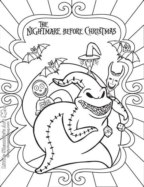 nightmare  christmas printable coloring pages home design ideas