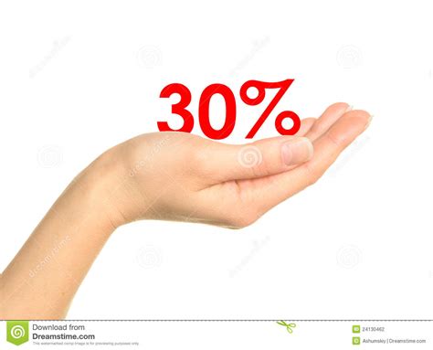 sell  stock photo image  hand percent background
