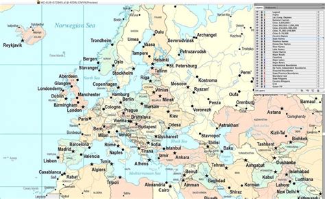 map  europe  cities printable world map  countries