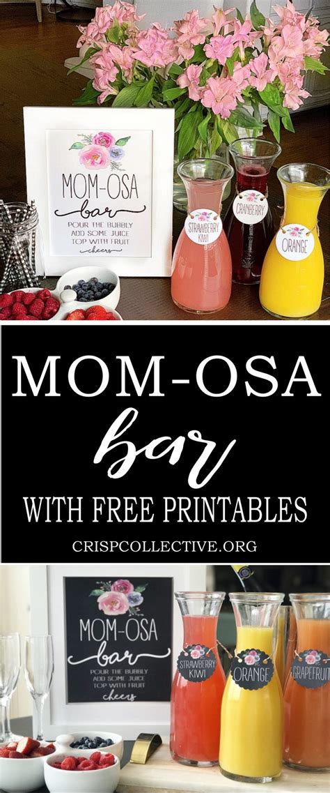 mom osa bara fun mimosa bar   baby shower  mothers day