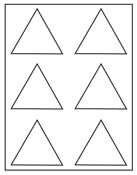 printable blank triangle template howtowiki