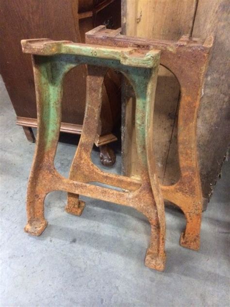 vintage industrial french cast iron table legs