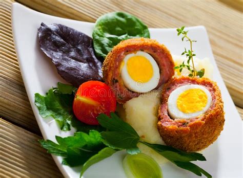Quail Egg Wrapped In Sausage Meat Scotch Egg Stock Image Image Of
