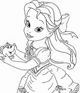Coloring Disney Pages Baby Princesses Princess Getcolorings Printable sketch template