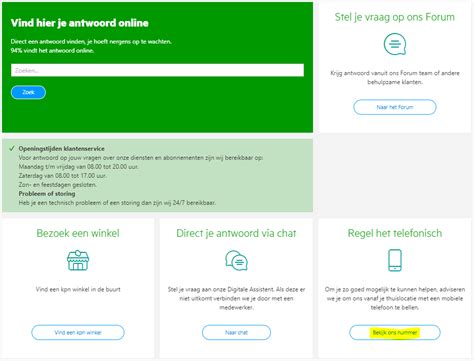 telefoonnummer klantenservice kpn kpn community