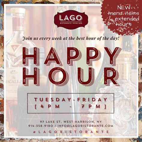 happy hour menu lago ristorante wine bar